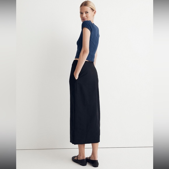 Madewell Linen Cotton Blend Wrap Midi Skirt - Picture 2 of 11